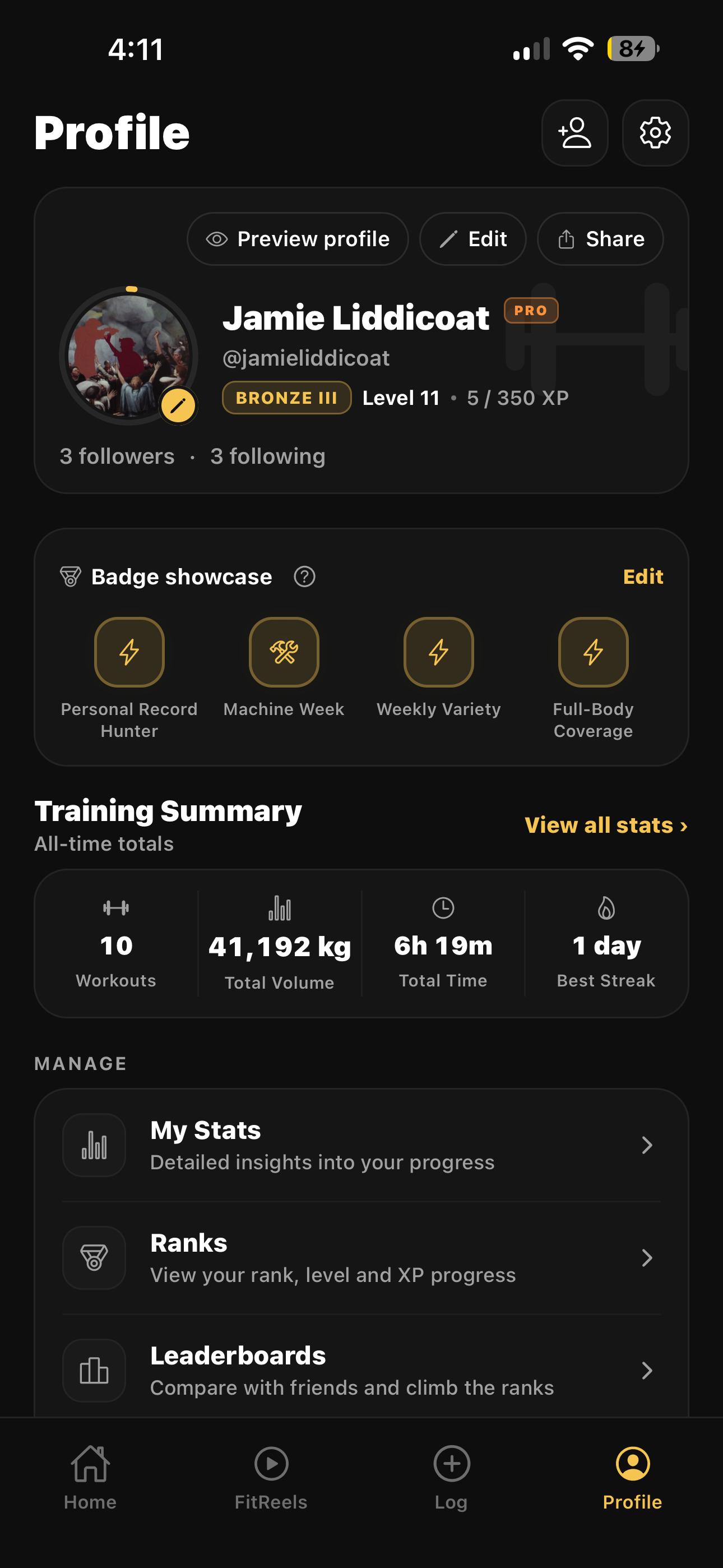 Progress & Stats
